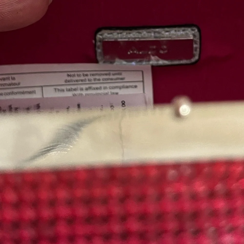 Aldo Cherry Pop Envolee Mini Barrel Rhinestone Encrusted Crossbody Bag Clutch - Picture 6 of 7